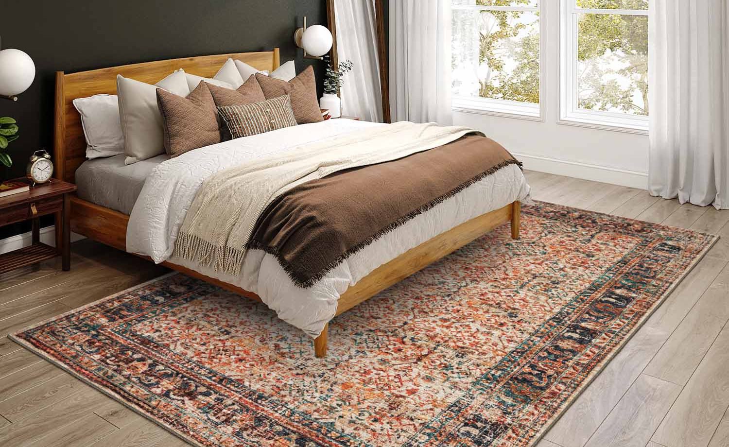 traditional patterned area rug for bedroom at Henson's Greater Tennessee Flooring in Knoxville TN